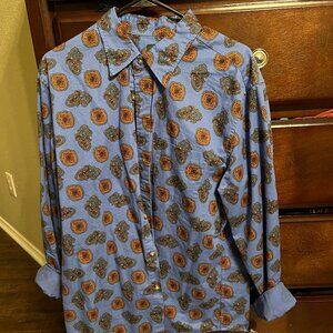 J Crew Western Paisley Shirt - Blue